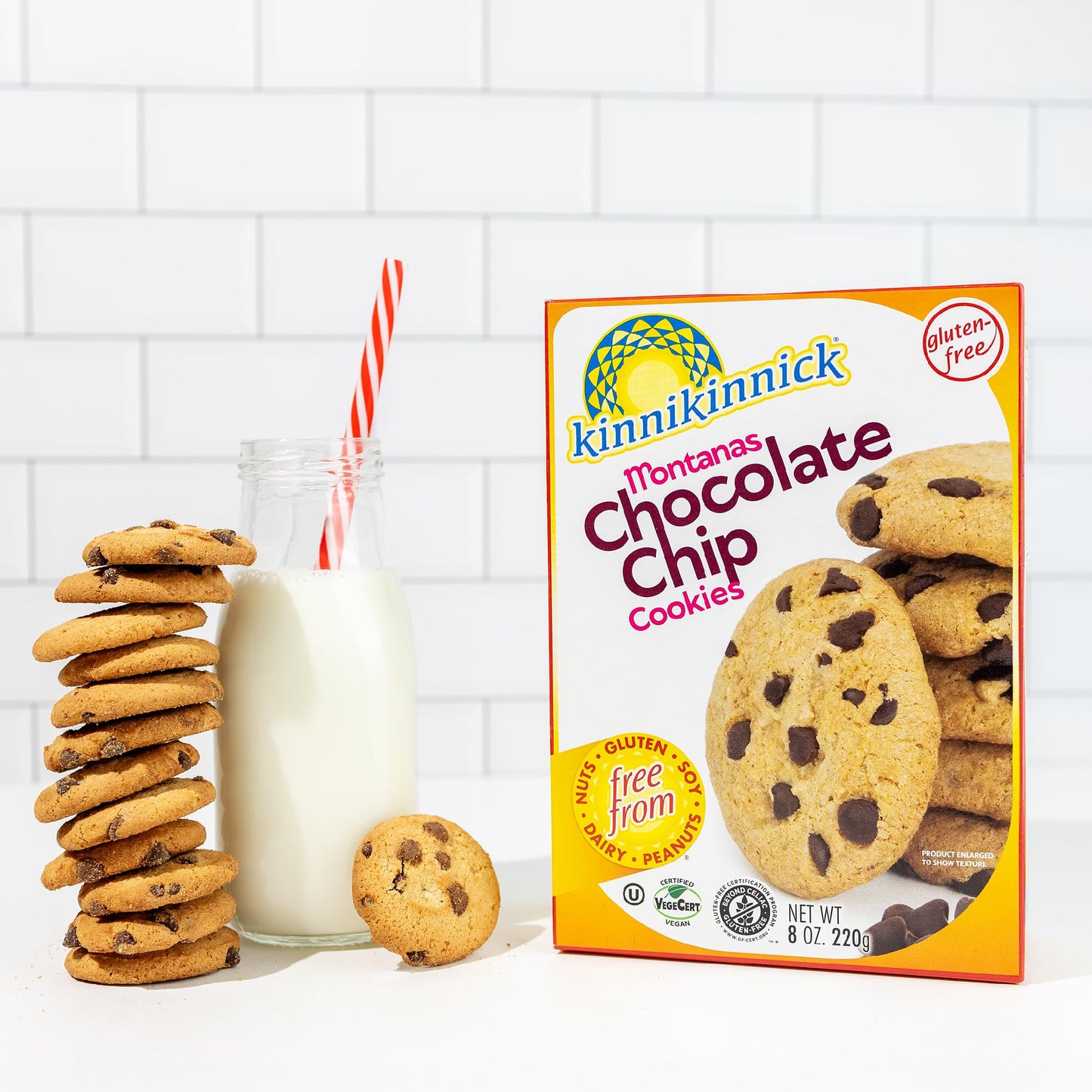 Kinnikinnick - Montanas Chocolate Chip Cookies - Gluten Free And Allergy Friendly, Vegan Cookies - 8 Oz. Box