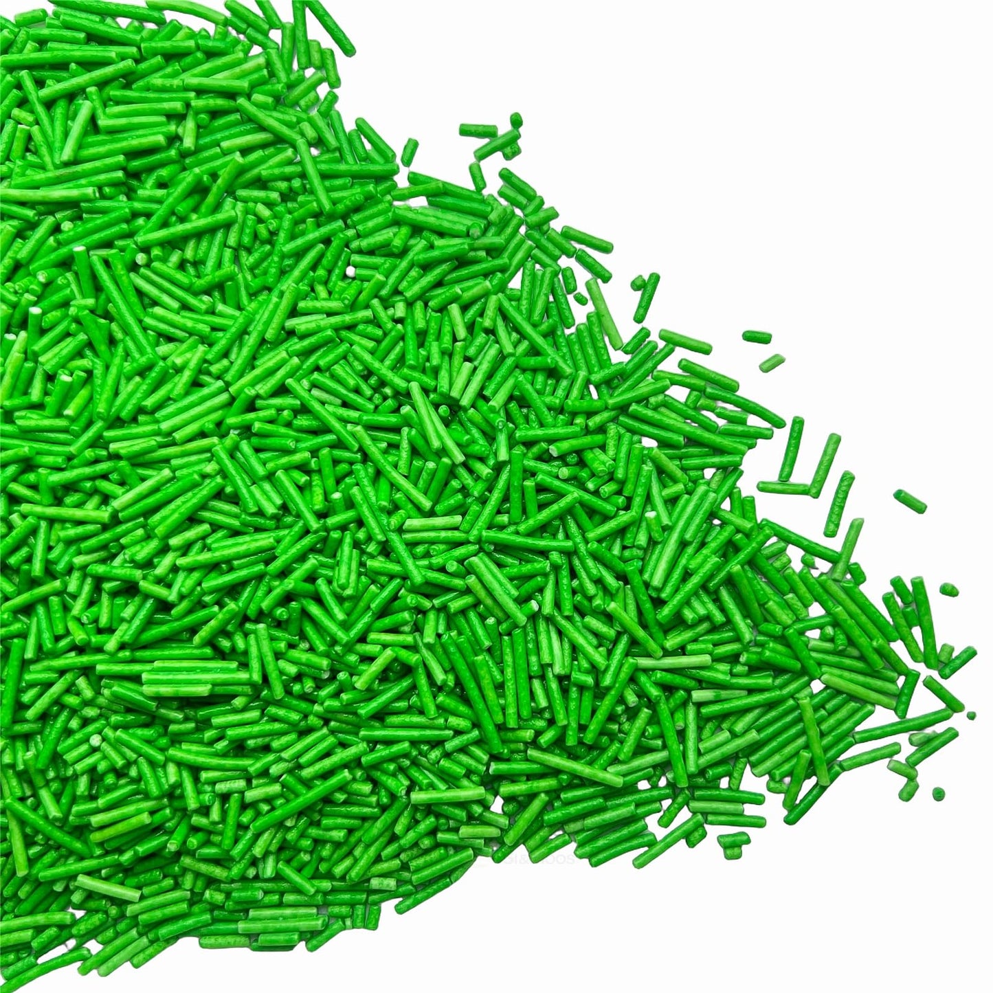 Se Si&Moos Grass Green Jimmies Sprinkles Green Grass Sprinkles For Cake Decorating Edible Crunchy Jimmies For Topping Ice Cream,