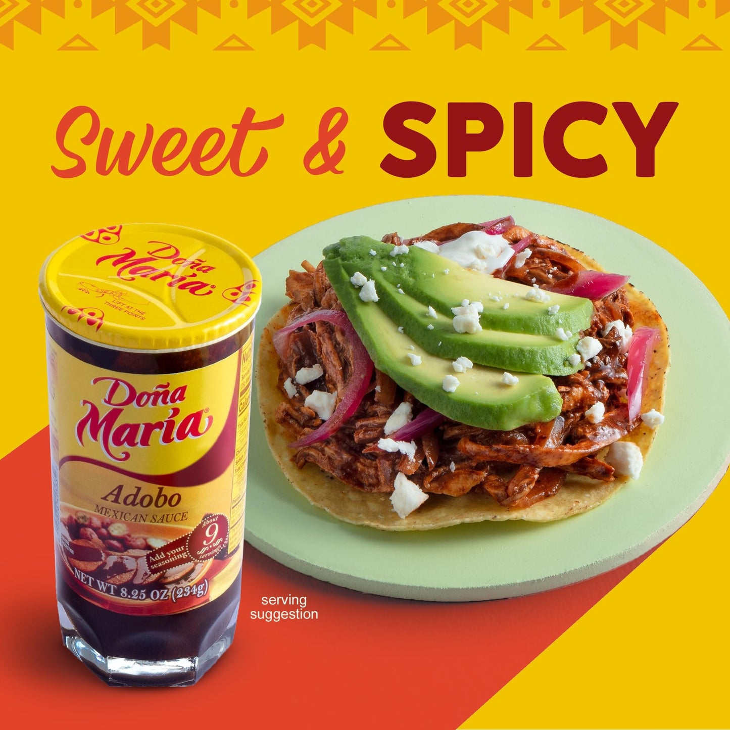 Doña María Mole Adobo, 8.25-Ounce Glass Jar, Pack of 12, Model 47275