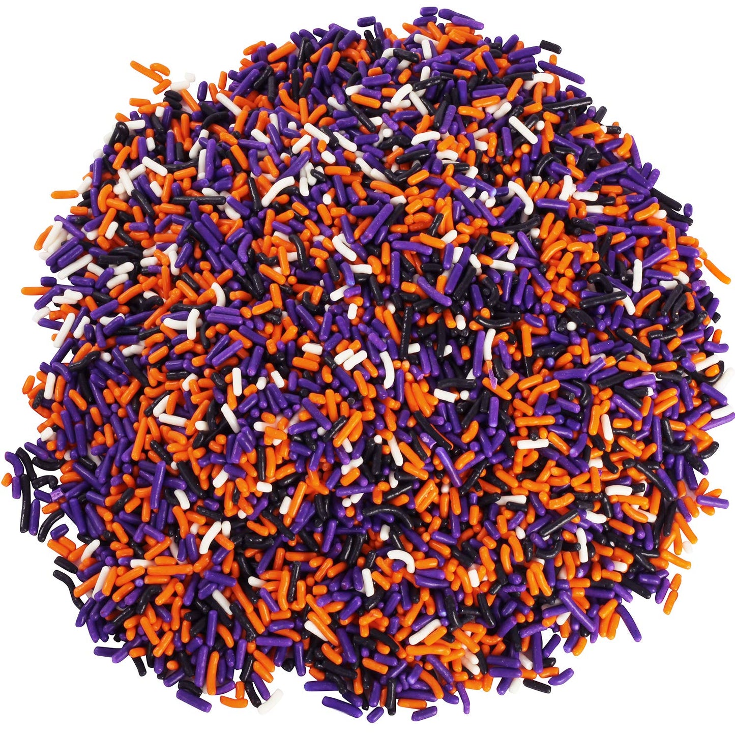 Halloween Sprinkles - Bulk Sprinkles - 1.6 Lb - Orange, Black, Purple And White Jimmies