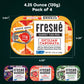 Fresh   Gourmet Canned Tuna Variety Pack (4 Pack) Healthy High-Protein Skipjack Fish & Ready-to-Eat Meal - All-Natural, Non-GMO,