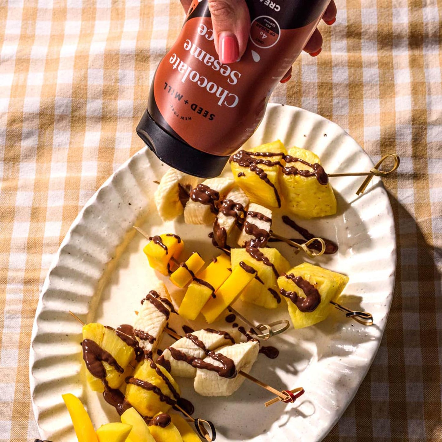 Seed + Mill - Chocolate Sesame Sauce - Chocolate Tahini In A Squeeze Bottle - Vegan, Kosher, Non-Gmo, Paleo, Gluten Free - Great