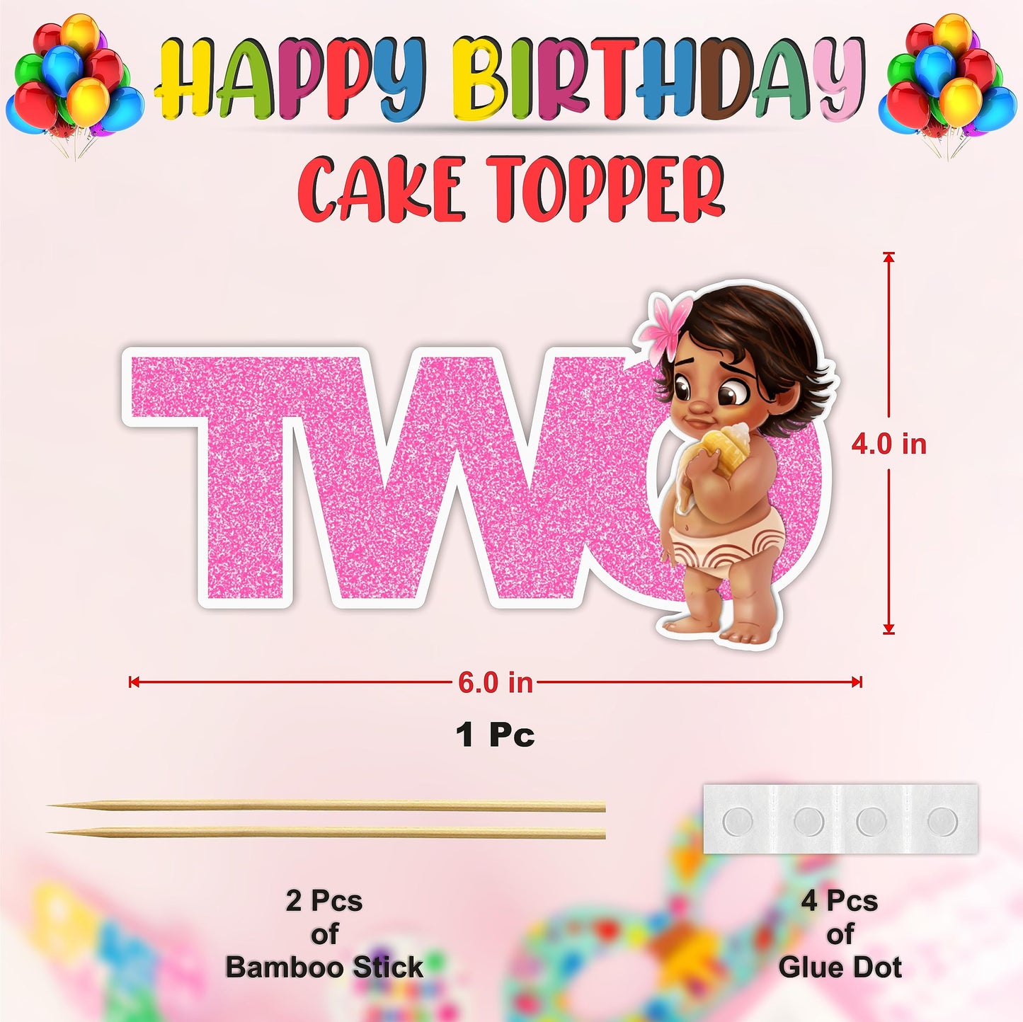 Seyal Bby Mona Happy Birthday Toppermona Two Cake Topper