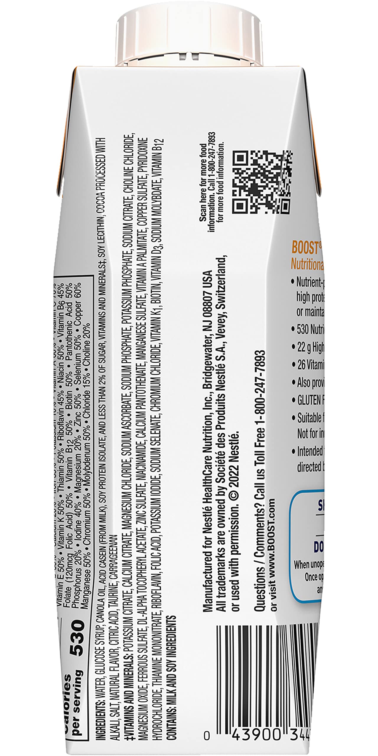 Boost Very High Calorie Nutritional Drink Made with Natural Vanilla Flavor & No Artificial Flavors, Colors & Sweeteners (8 Fl Oz