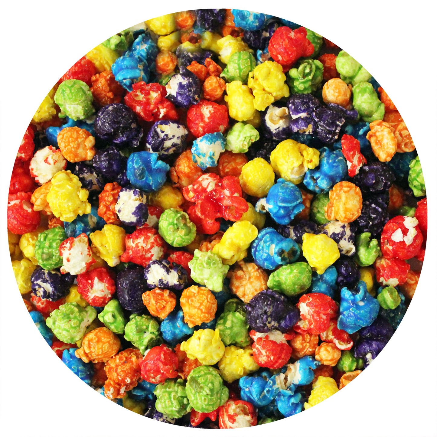 The Hampton Popcorn Company Rainbow Popcorn Bucket with Scoop, 20 Ounce, Fruitfetti Caramel Corn Tub