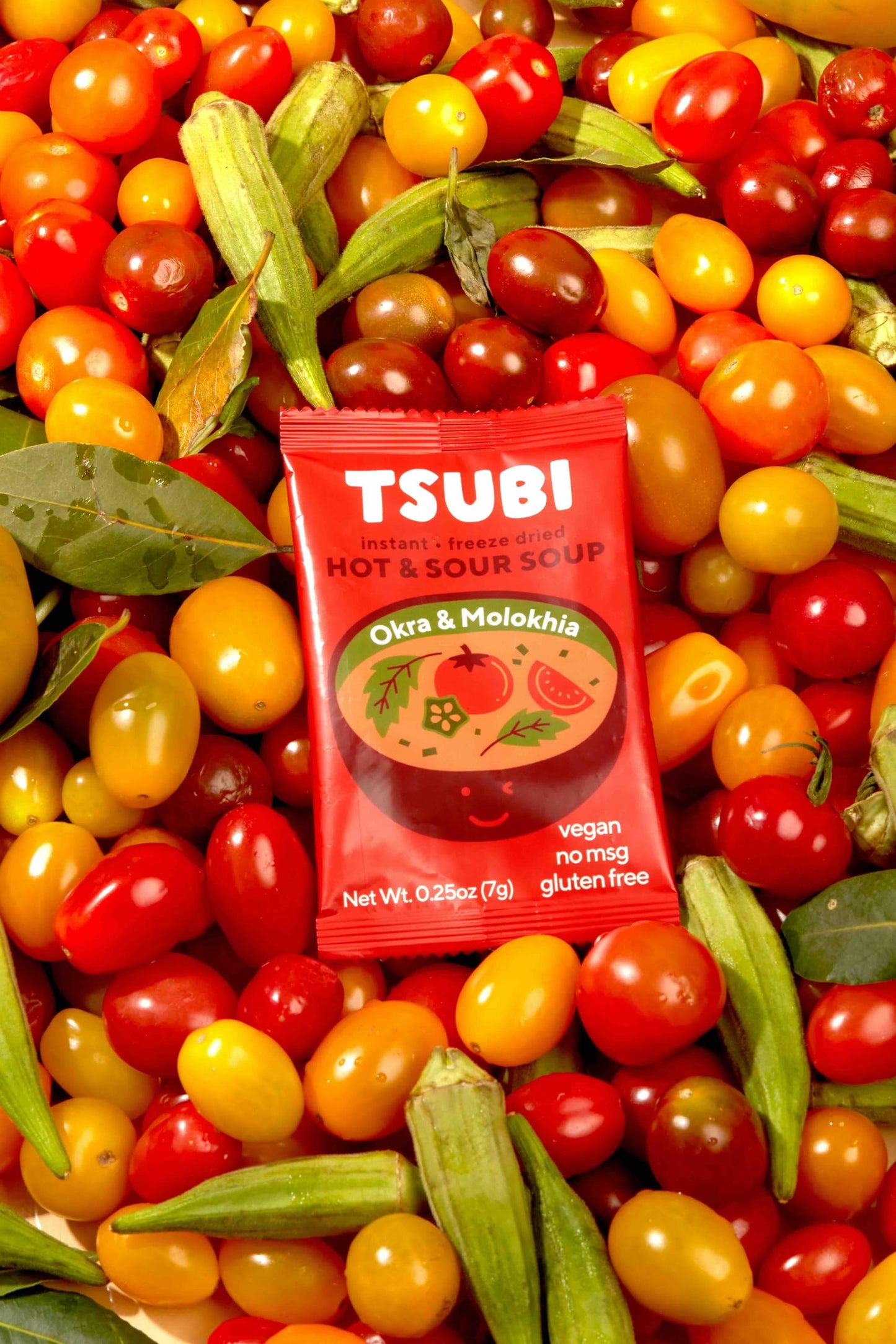 Tsubi Soup Freeze-Dried Tomato Soup Packets - Instant, Vegan, Easy Mix, Gluten & Msg-Free, And Flavorful - Ready In Seconds - Ho