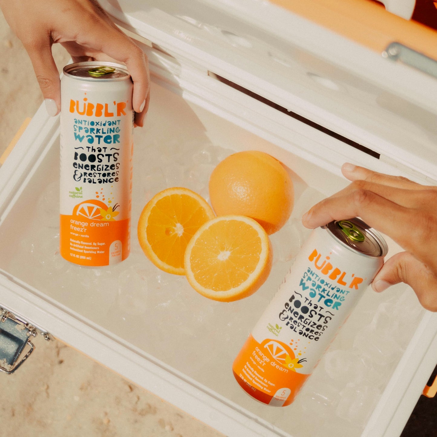Bubblr Antioxidant Sparkling Water, Orange Dream Flavor, 12 Fl Oz Cans, Pack of 12, Gluten Free, 0g Sugar