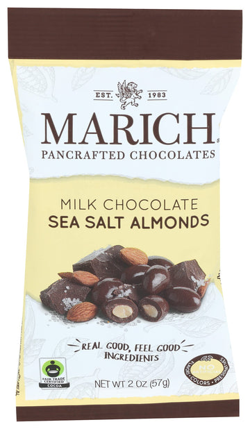 Marich Confectionery Milk Chocolate Sea Salt Almonds 2.3 Oz