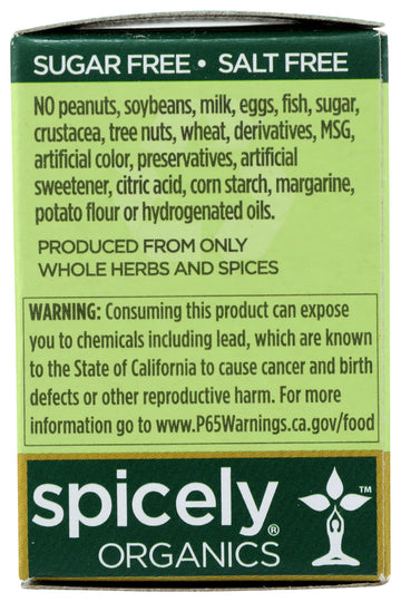 Spicely Organic Mace Powder 0.30 Ounce Ecobox Certified Gluten Free
