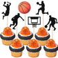 24 Pcs Basketball Cupcake Toppers Sports Fan Basketball Backboard Cupcake Picks For Baby Shower Players Sports Theme Birthday Party Cake Decorations Supplies