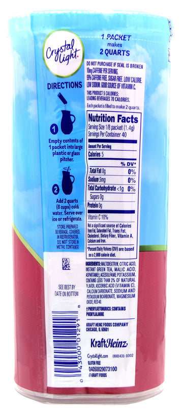 Crystal+Light+Raspberry+Green+Tea+Drink+Mix%2c+10-Quart+Canister+(Pack+of+2)