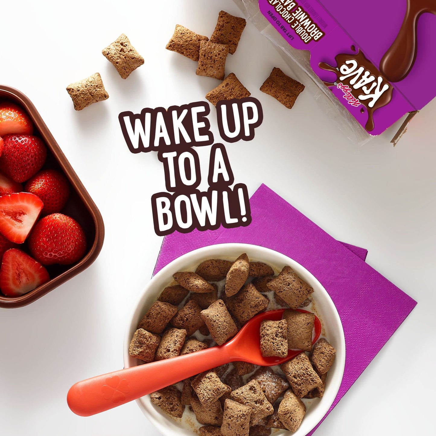 Kellogg'S Krave Cold Breakfast Cereal, Kids Snacks, Double Chocolate, Brownie Batter, 6.5Lb (10 Boxes)