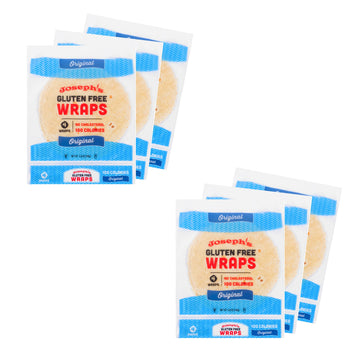Joseph's Gluten Free Original Tortilla Wrap Value 6-Bag, No Cholesterol, (4 Per Bag, 24 Wraps Total), Fresh Baked