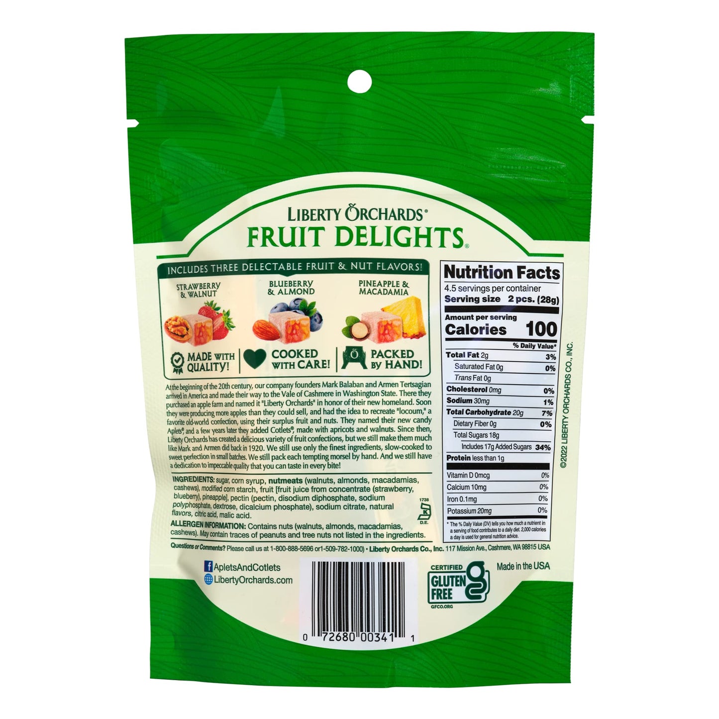 Liberty Orchards New Fruit Delights Package! - Vegan Turkish Delight Candy 4.5Oz