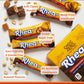 Choczero Milk Chocolate Peanut & Caramel Nougat Candy Bar, Zero Sugar Added, High Fiber, Full Size Rhea Bars (6 Per Box)