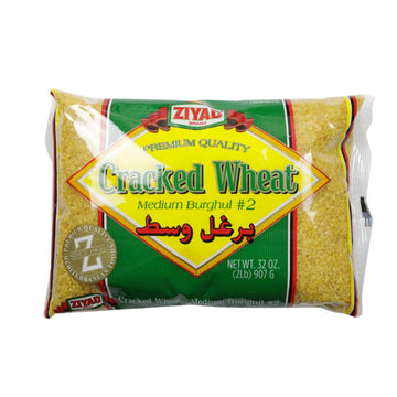 Ziyad Cracked Wheat Number 2 Medium Bulgur, Bread Filler Perfect For Bread Crumbs, Oats, Tabouli, Kibbeh, Curries! 32Oz
