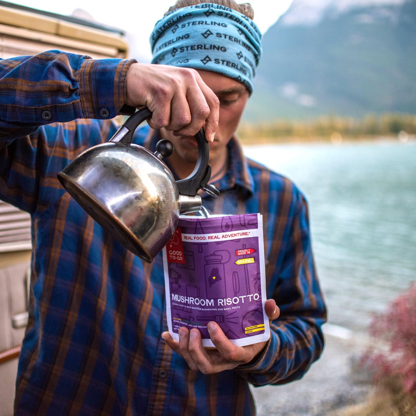 Good To-Go Mushroom Risotto (Single Serving) | Camping & Backpacking Food | Just Add Water Backpacking Meals | Good To-Go Dehydrated Meals Taste Better Than Freeze Dried Food