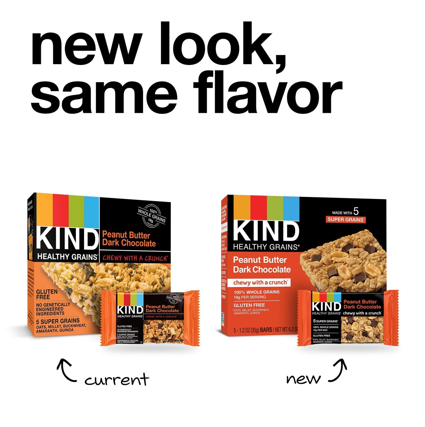 KIND Healthy Grains Bars, Peanut Butter Dark Chocolate, Non-GMO, Gluten Free, 5 Count (Pack of 3)