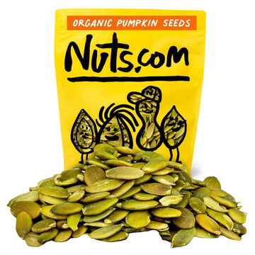 Nuts.com - Organic Pumpkin Seeds - 2 Lb Bag, No Shell Pumpkin Seeds Organic, Healthy Snack for Adults & Kids, Rich in Protein, F