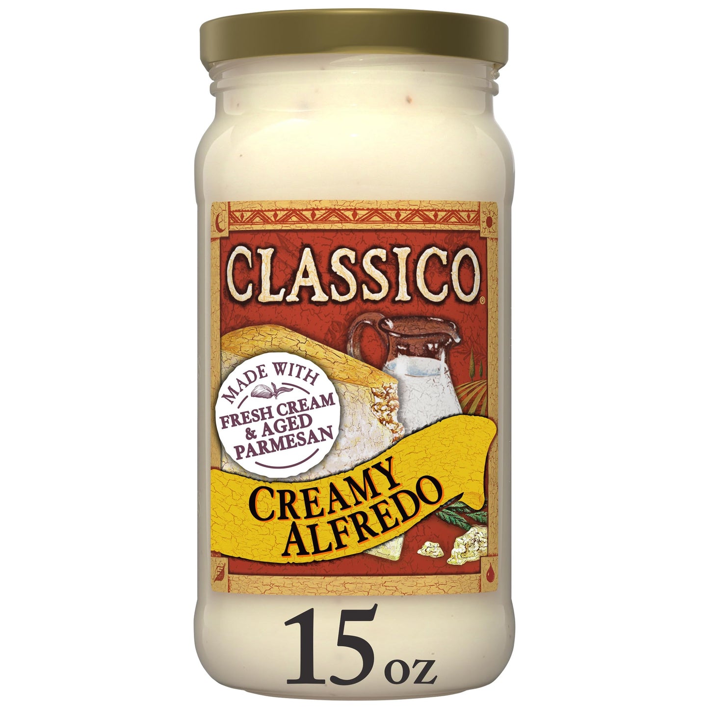 Classico Creamy Alfredo Pasta Sauce, 15 oz Jar