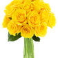 KaBloom Bouquet of 18 Yellow Roses - Fresh Cut Flowers for Gift, Sympathy, Anniversary, Mothers Day, Model KADF2790-V999-A999