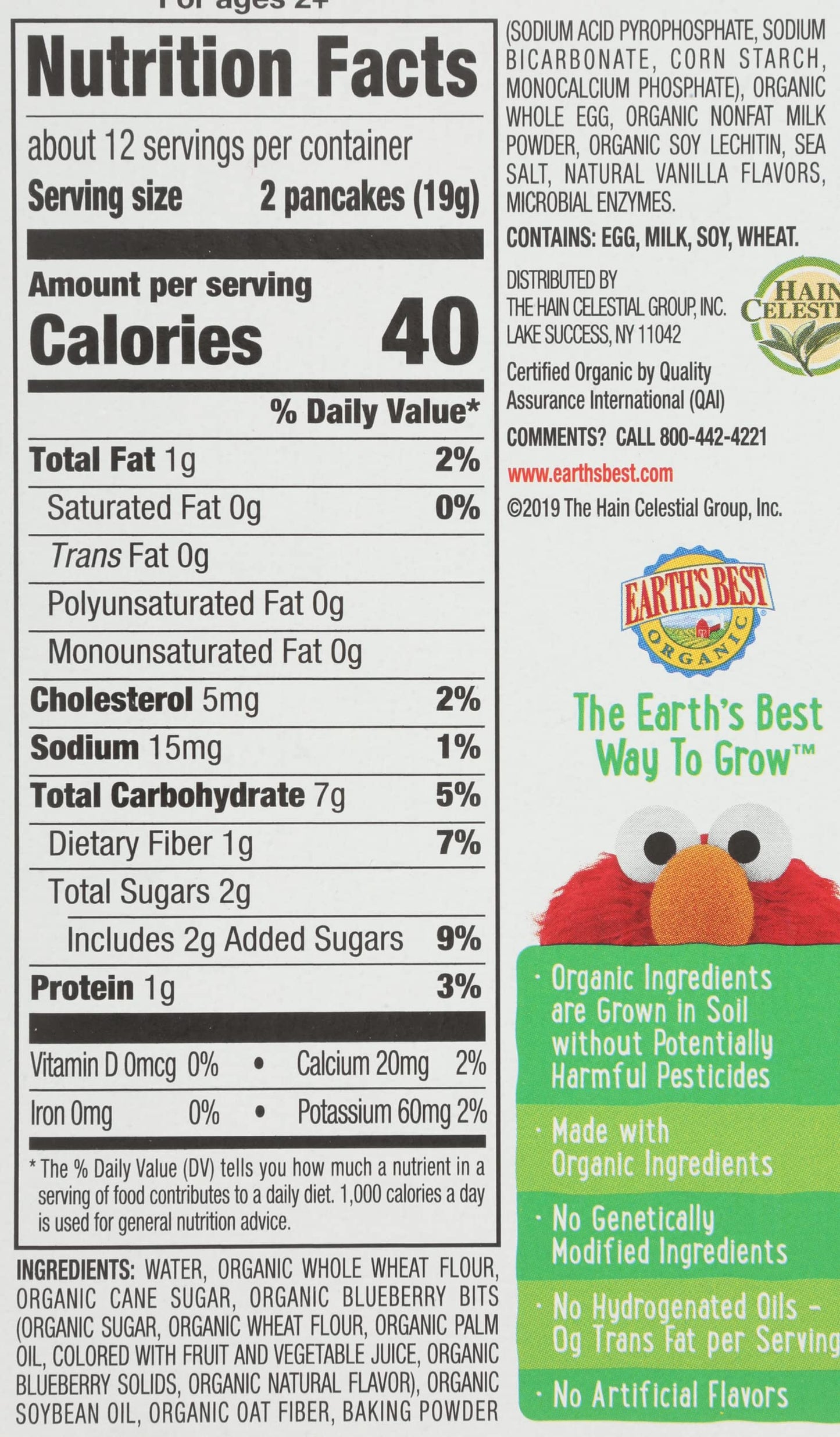 Earths Best Organic Blueberry Mini Pancakes, 8 oz Box
