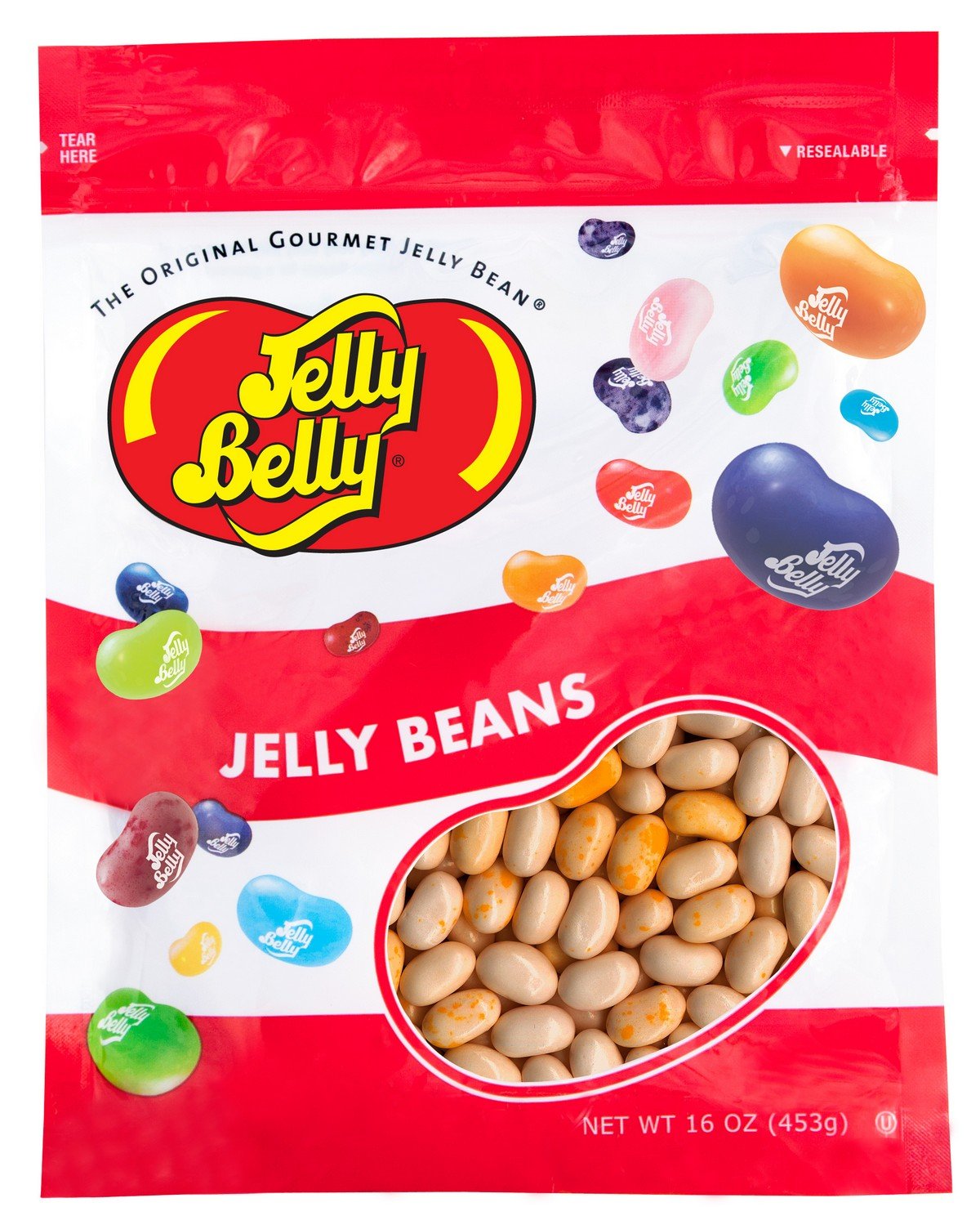 Jelly Belly Caramel Corn Jelly Beans - 1 Pound (16 Ounces) Resealable Bag - Genuine, Official, Straight From The Source