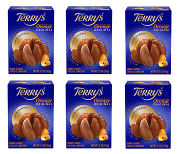 Terrys Milk Chocolate Oranges - Pack of 6-5.11 oz Per Orange of Delicious Tasting Chocolate - Stocking Stuffer and Party Favors - Great for Sharing with Friends and Family