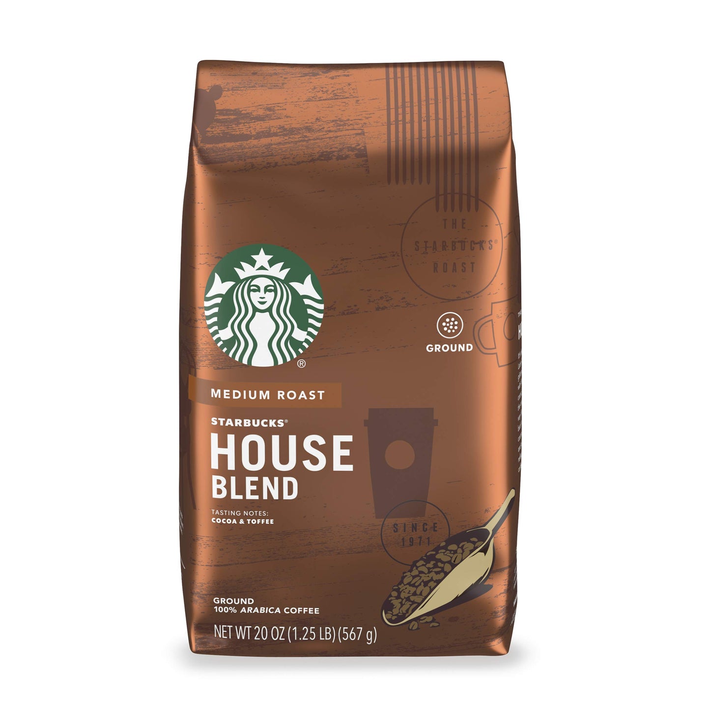 Starbucks Medium Roast Ground Coffee - House Blend - 100% Arabica - 1 bag (20 oz.)
