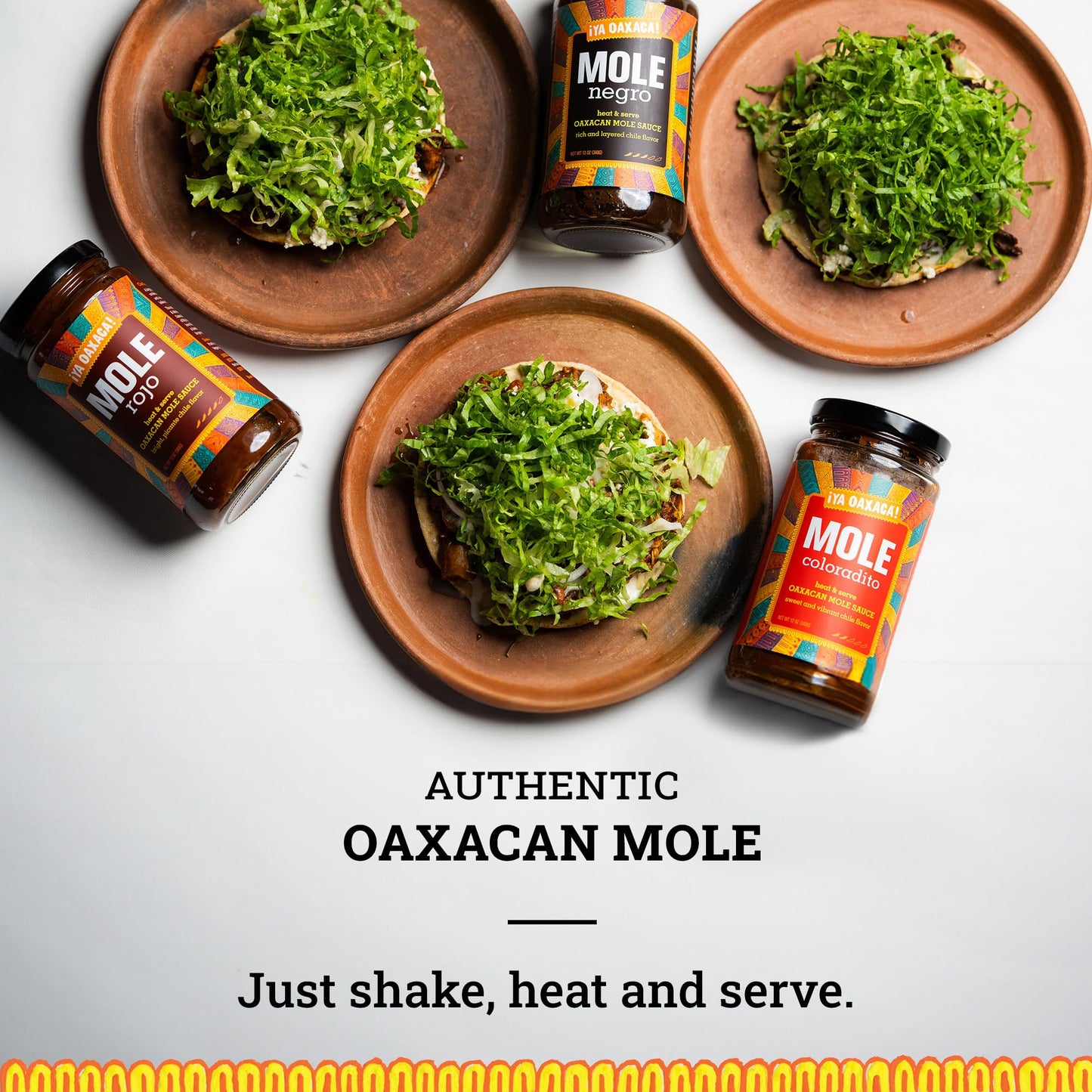 Ya Oaxaca Mole Sauce Variety Pack - Vegan, Non-GMO, Gluten Free - 12 Oz (Pack of 3) - Includes Negro, Coloradito, & Rojo