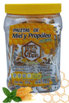 Miel y Prop  leo Paleta con Menta (Honey & Propolis Lollipops w/Mint) - 60 Count - 9.5g Each - Net Wt. 19.95 oz - La T  a Trini 