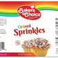Bakers Choice Rainbow Sprinkles For Baking - Rainbow Jimmies Sprinkles For Ice Cream Toppings - Dairy Free, Kosher 10 Ounce