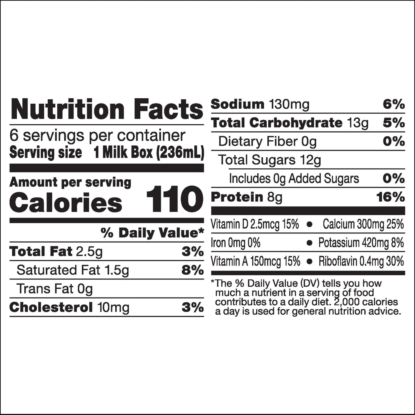 Horizon Organic Shelf-Stable 1% Lowfat Milk Boxes, Plain, 8 Fl Oz, 6 Pack