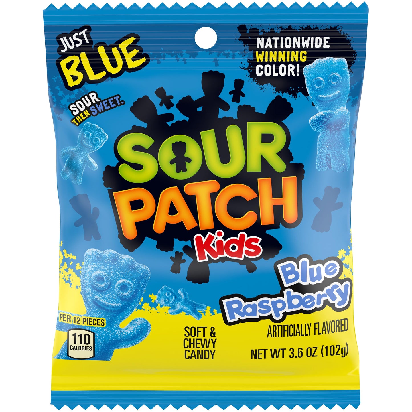 Sourpatch Kids Blue Raspberry, 3.6 Ounce Bags (Pack Of 12)