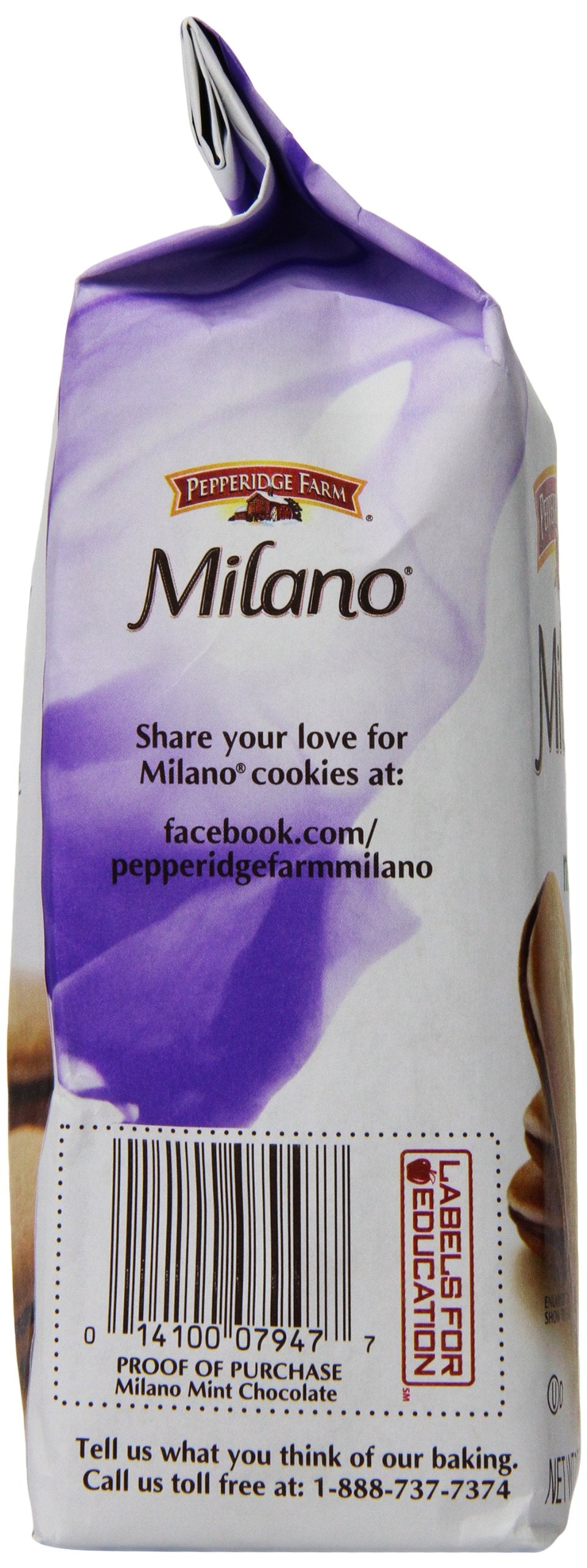 Pepperidge Farm Milano Cookies, Mint, 7 Ounce (Pack of 12)