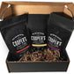 Coopers Cask Coffee Wine Barrel Aged Coffee Gift Box Set, Medium Roast Whole Bean, 12 oz Total, Brown