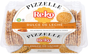 Reko Pizzelle Authentic Italian Style Waffle Cookie, Dulce De Leche, 7 Ounce (Pack Of 1)