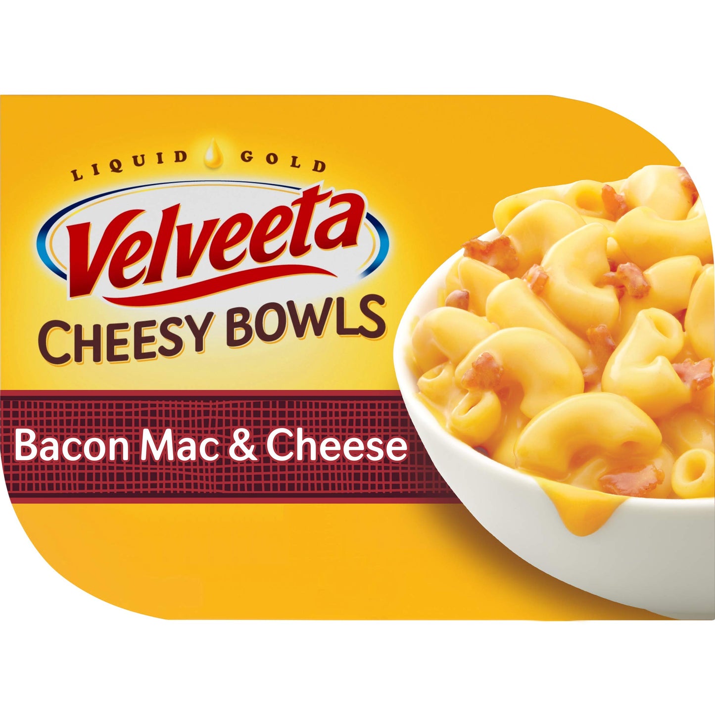 Velveeta Cheesy Bowls Bacon Mac & Cheese with Smoky Cheese Sauce Microwavable Meal (6 ct Pack, 9 oz Containers)