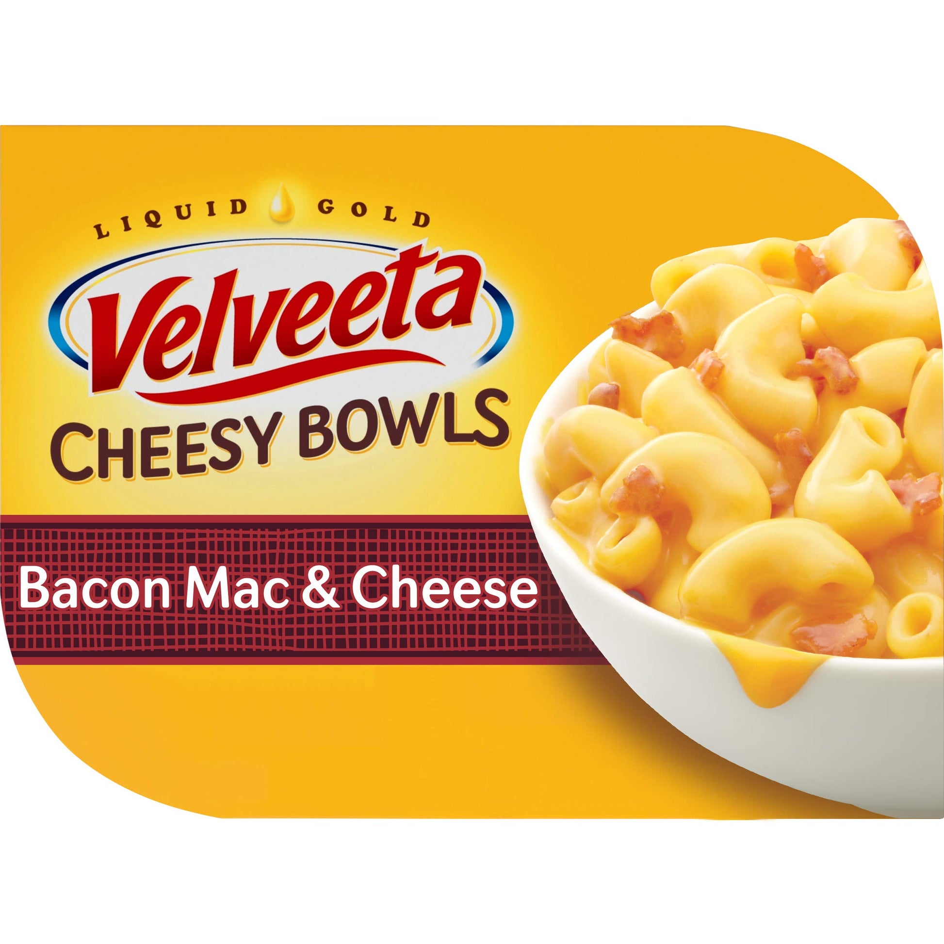 Velveeta Cheesy Bowls Bacon Mac & Cheese with Smoky Cheese Sauce Microwavable Meal (6 ct Pack, 9 oz Containers)