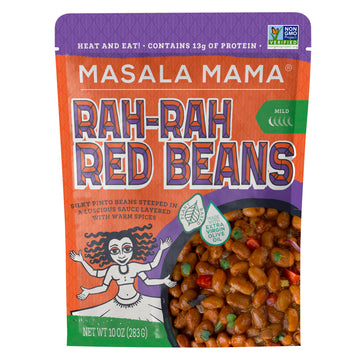 Masala Mamas Silky Red Beans - Heat And Eat Indian Food - Prepared Meals Ready To Eat - Non-Gmo & Vegan Prepared Foods - Microwa