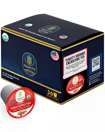 Organic Ashwagandha Tea Pods for Keurig with Ginger, Licorice, Organic Hibiscus Sabdariffa, Rosehip, & Lime - Decaf Herbal Tea -