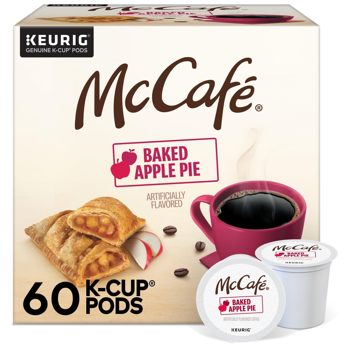 McCafe Baked Apple Pie Coffee K-Cup Pods, 60 Count (6 Packs of 10), Single Serve Coffee