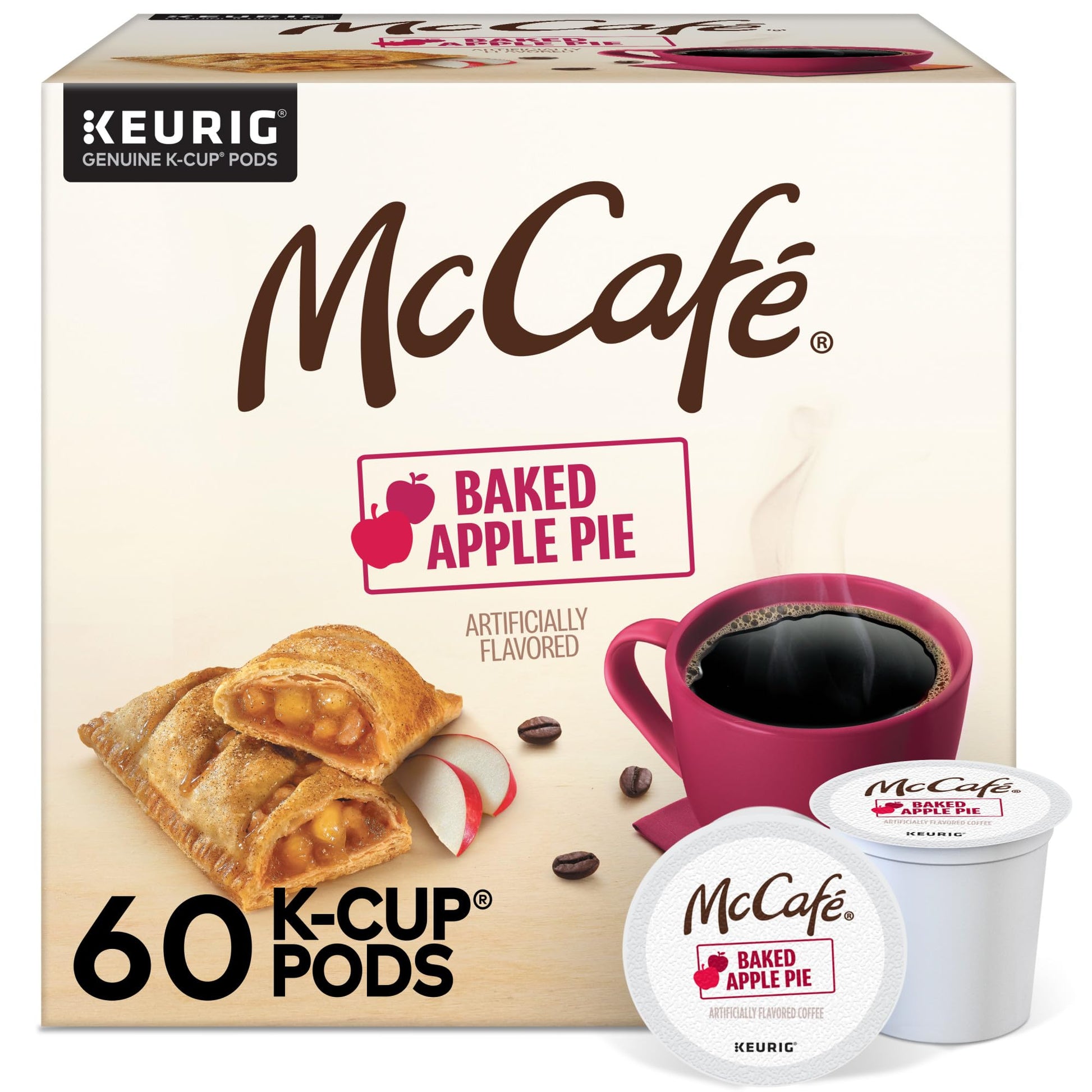 McCafe Baked Apple Pie Coffee K-Cup Pods, 60 Count (6 Packs of 10), Single Serve Coffee