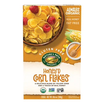 Nature'S Path Organic Honey'D Corn Flakes Cereal, 10.6 Oz (Pack Of 1), Gluten Free