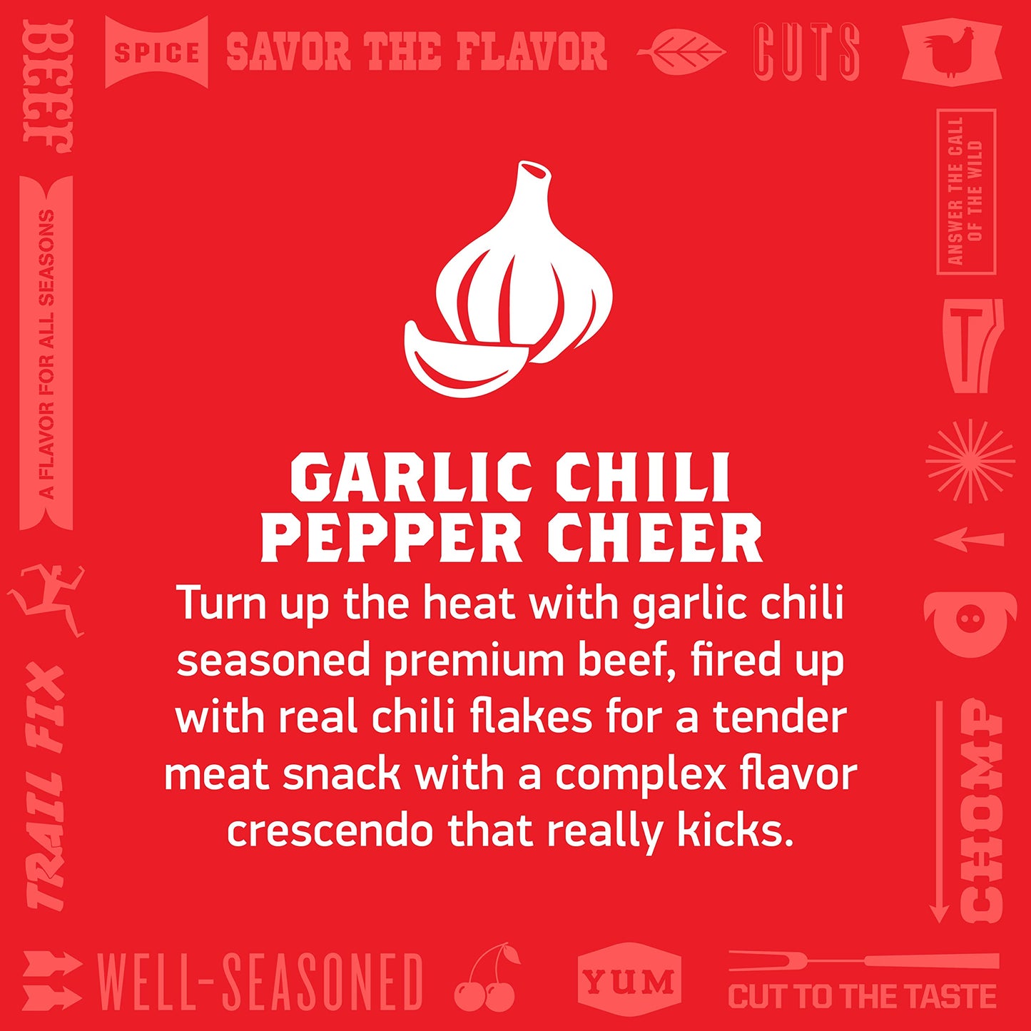 Krave All Natural Beef Jerky, Garlic Chili Pepper - Protein Packed Snacks Roasted For Maximum Flavor - 100% Grass Fed Beef - Glu