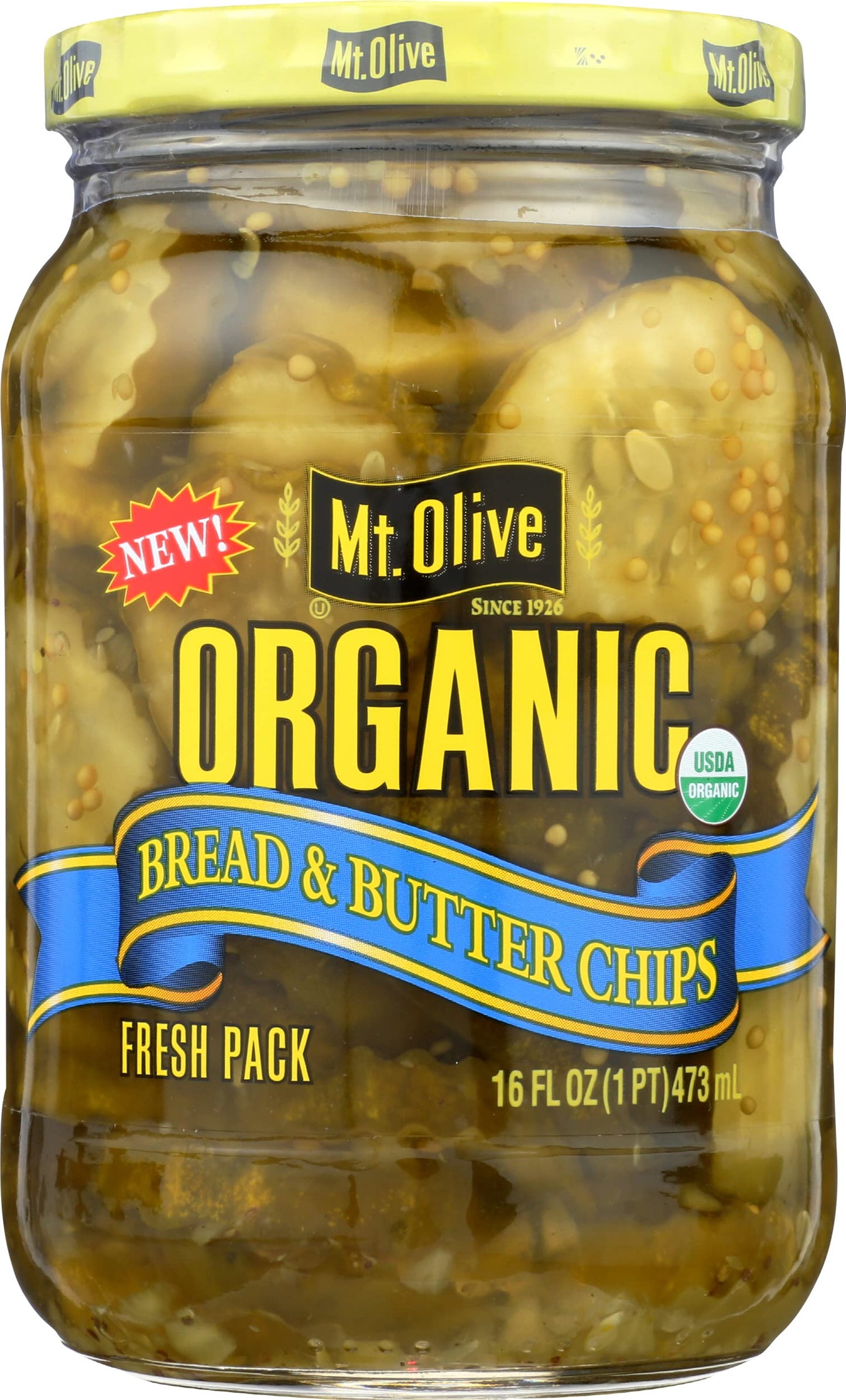 Mt Olive Pickle Co - Organic Pickles - Bread And Butter Chips - Case Of 6 - 16 Fl Oz.(D0102H7Aalu.)