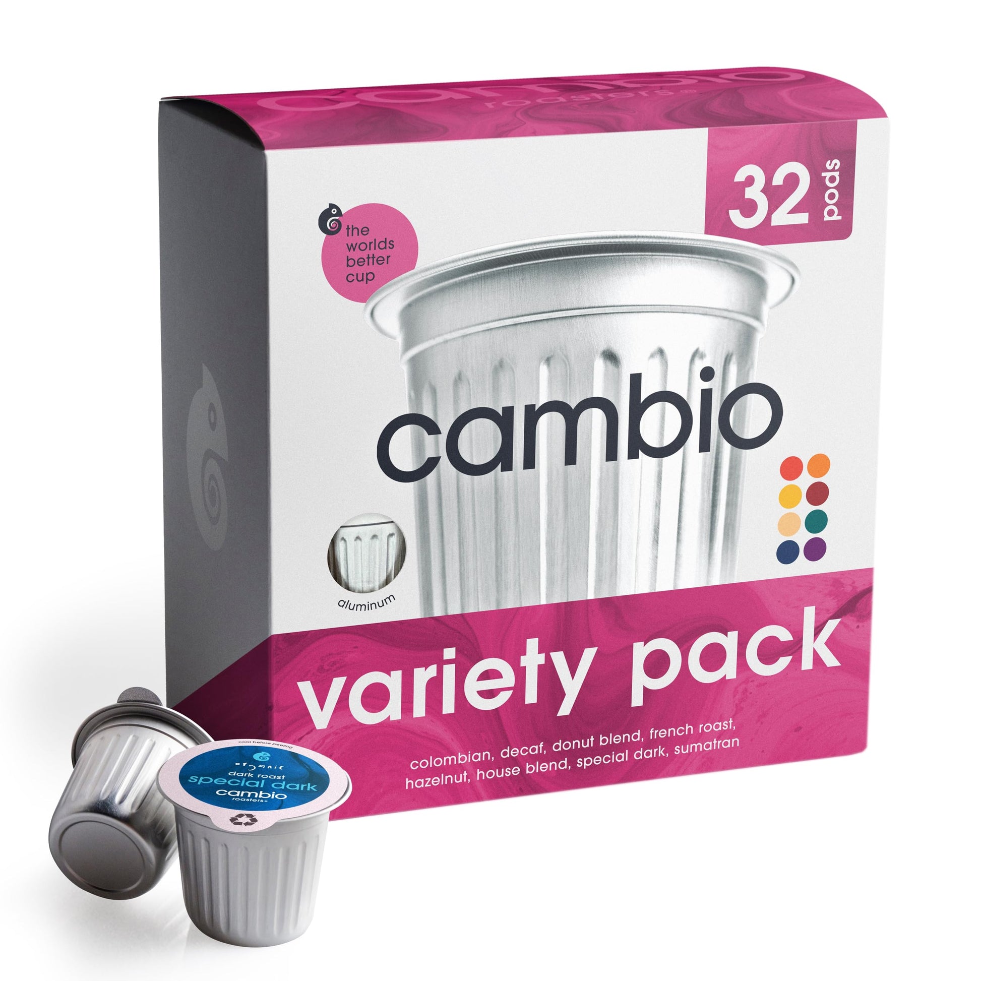 Cambio Roasters Keurig Coffee Pods Variety Pack, Only Aluminum Coffee K Cup for Better Taste, Longer Lasting Freshness, Includes