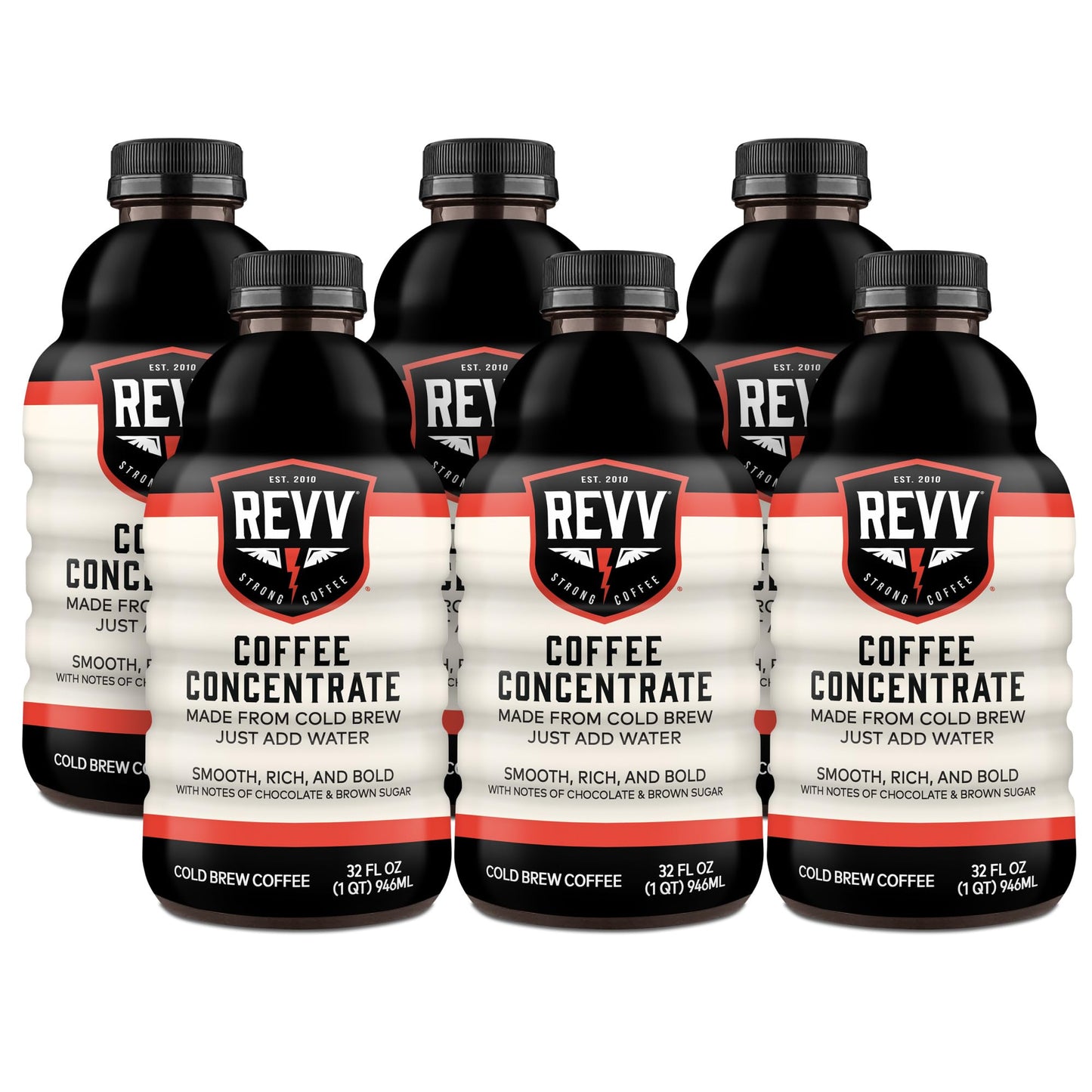 REVV 32oz Coffee Concentrate  6 count (1 pack of 6)