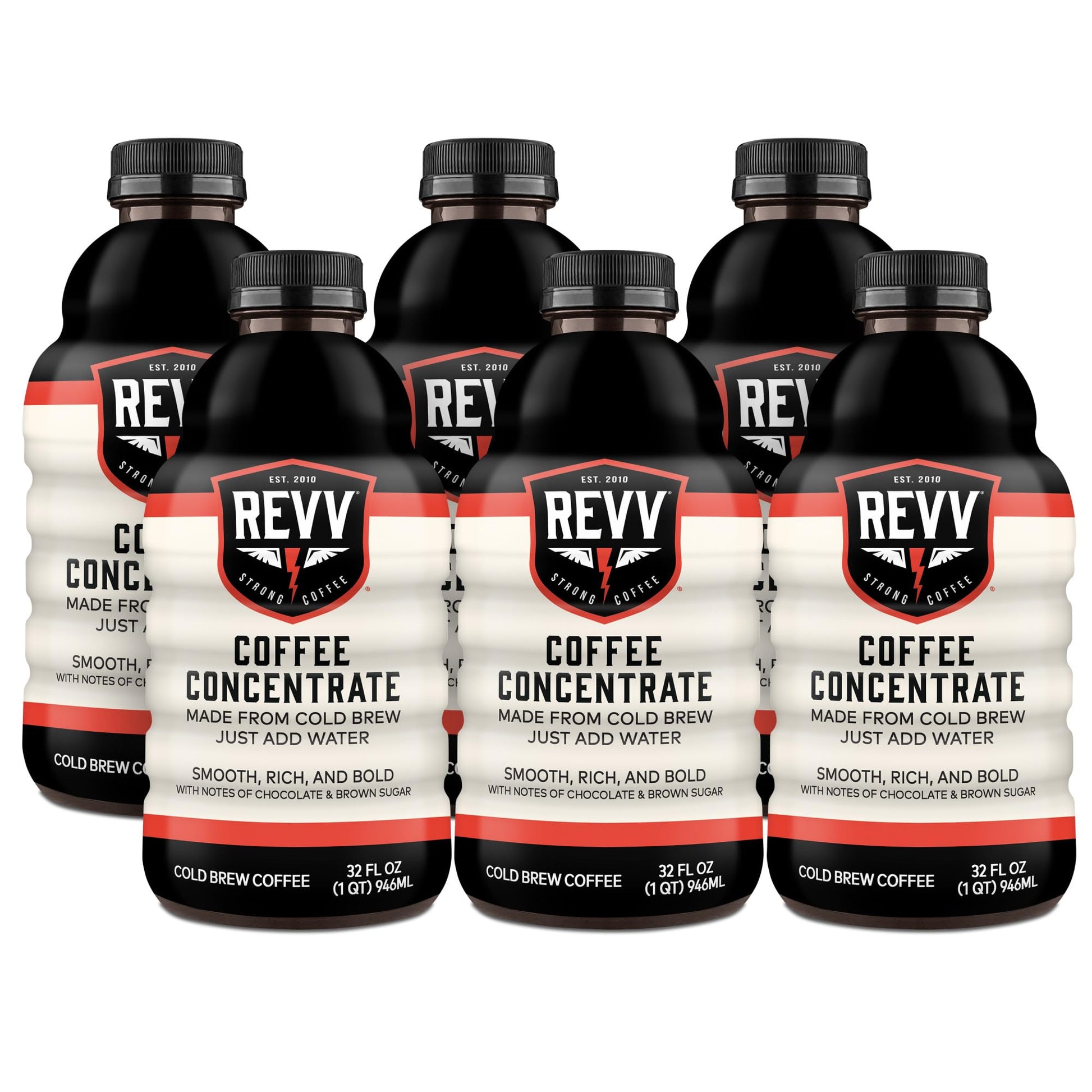 REVV 32oz Coffee Concentrate  6 count (1 pack of 6)