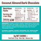 Munk Pack Nut & Seed Bar Coconut Almond Dark Chocolate, 1g Sugar, Low Carb, Gluten Free, 12 Count